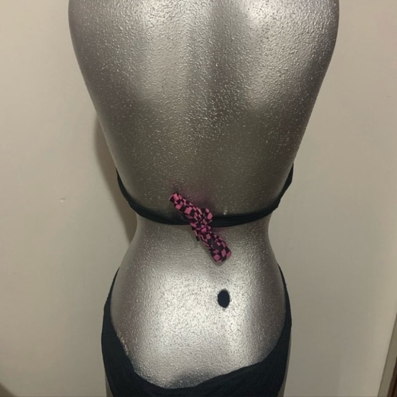 4/$20 One piece cut out black and pink bathing suit - Picture 3 of 5